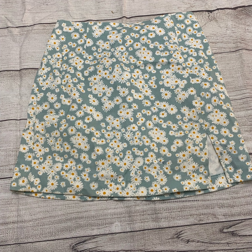 wild fable womens size 6 teal floral skirt
